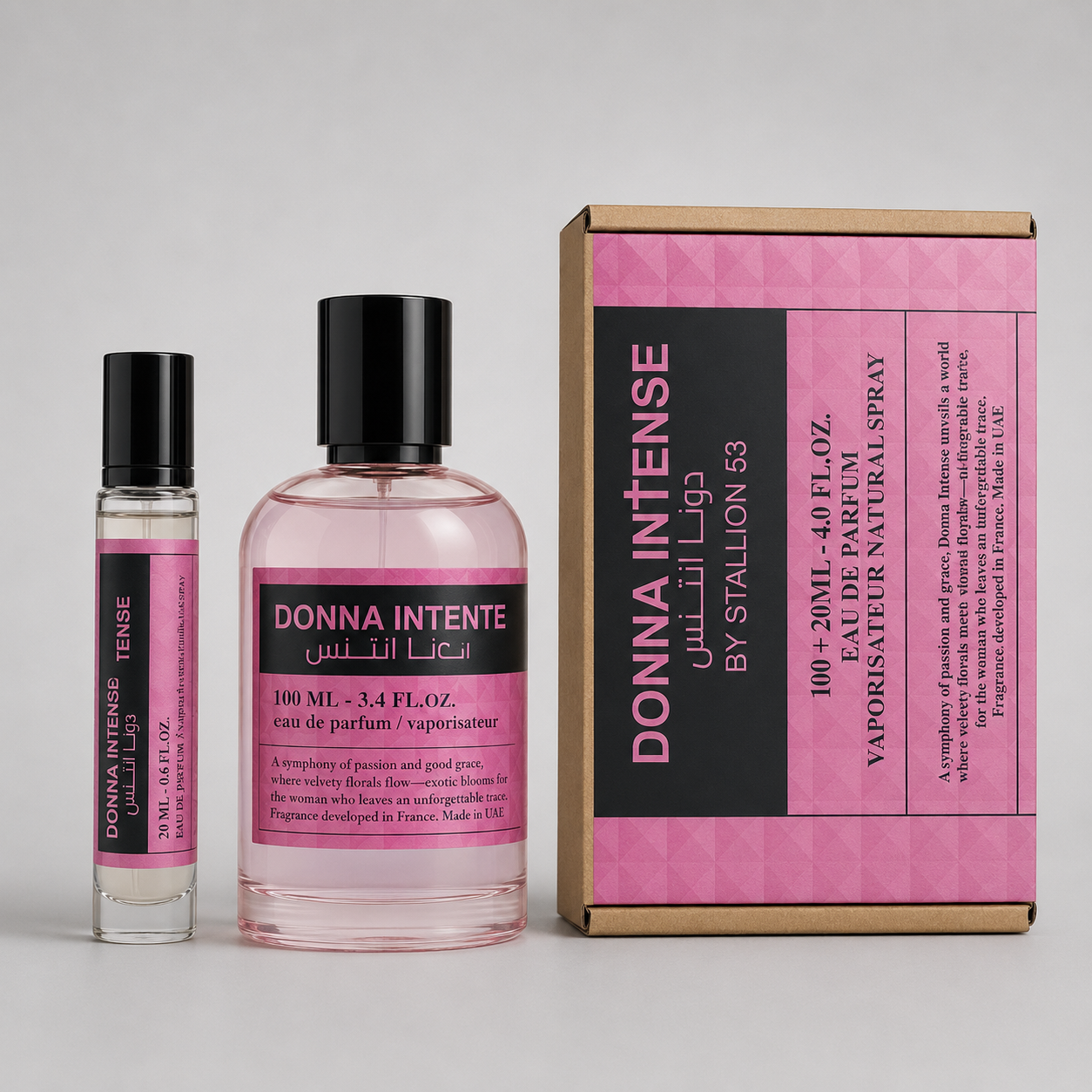 Set Donna Intense Women (2 PC) EDP + Travel Spray